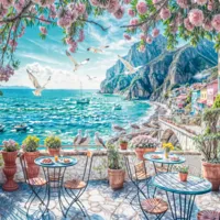 Terrasse en bord de mer
