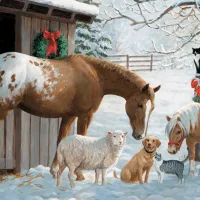 Pièces XXL Familly - Winter Barnyard