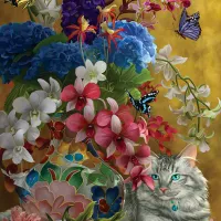 Nene Thomas - Gilded Cats and Flowers