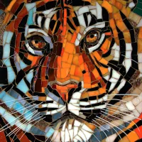 Tigre en Vitrail