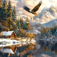 Vol de l'Aigle d'Hiver