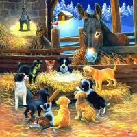 Pièces XXL - Barnyard Nativity