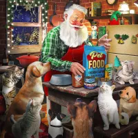 Pièces XXL - Le Père Noël et ses Animaux