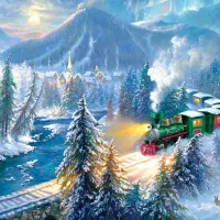 Train de Noël en Montagne