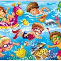 Puzzle Cadre - Jeux d'enfants à la Mer