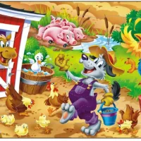 Puzzle Cadre - Le Loup et les Animaux de la Ferme
