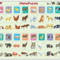 Puzzle Cadre - MemoPuzzle: Duo Mère et Bébé Animal