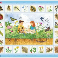Puzzle Cadre - Apprendre l'Anglais : Dans le Pré (en Anglais)