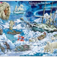 Puzzle Cadre - Aventure au Pôle Nord (en Français)