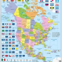 Puzzle Cadre - Amérique du Nord (en Russe)