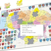 Puzzle Cadre - Carte de la Lituanie (en Lituanien)