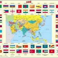 Puzzle Cadre - Drapeaux d'Asie (en Hollandais)