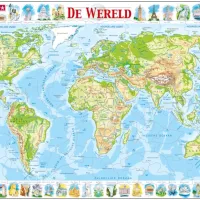 Puzzle Cadre - De Wereld (en Hollandais)