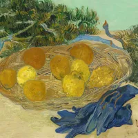 Vincent Van Gogh - Still Life of Oranges and Lemons with Blue Gloves, 1889