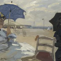 Claude Monet - The Beach at Trouville, 1870