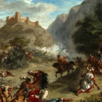Eugène Delacroix : Arabes tiraillés dans les montagnes