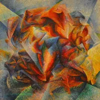 Umberto Boccioni : Dinamismo di un ciclista è un dipinto, 1913