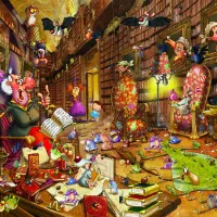 François Ruyer - Sorcière à la Bibliothèque