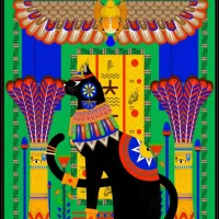 Chat Egyptien - Vert