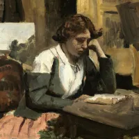 Jean-Baptiste-Camille Corot : Lecture de Jeune Fille, 1868