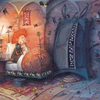 François Ruyer - Sorcière au Lit - La Nuit