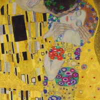 Gustave Klimt - Le Baiser (détail), 1908