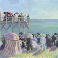 Raoul Dufy - La Plage et l'Estacade de Trouville, 1905