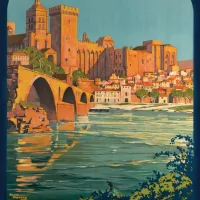 Roger Broders - Avignon, le Palais des Papes, 1922