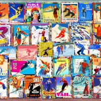 Ski Stamp Posters