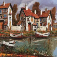 Maisons à Cerchio, Italie