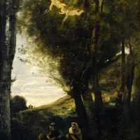 Jean-Baptiste-Camille Corot : Saint Sebastian Succored by the Holy Women, 1874