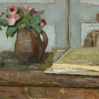 Edouard Vuillard : La palette de l'Artiste et un Vase avec des Roses, 1898