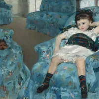 Mary Cassatt : Petite Fille dans un Fauteuil Bleu, 1878