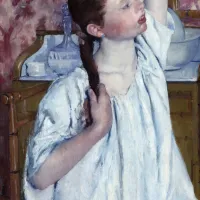 Mary Cassatt : Jeune Fille Coiffant ses Cheveux, 1886