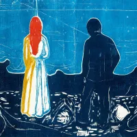 Edvard Munch - Two People: The Lonely Ones, 1899