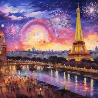 Landscape In Pointillism