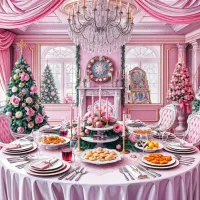Festin de Noël en Rose