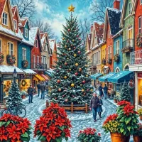 Shopping  de Noël sur la Place