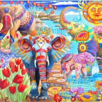 Elephants in the Garden