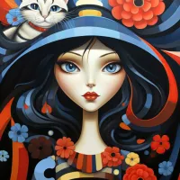 Portrait Women And Animals