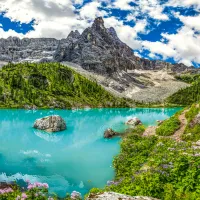 Lac Sorapis, Alpes, Italie