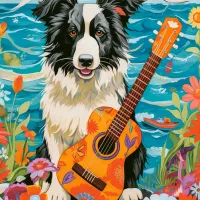 Chien, Guitare et Mer
