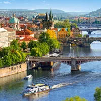 Vue des Ponts de Prague