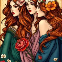 Les Trois Muses aux Fleurs