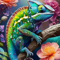 Caméléon Coloré