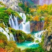 Cascades de Plitvice en Automne
