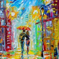 Rainy Romance in the City