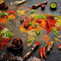 Carte du Monde en Epices