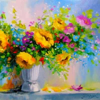 Bouquet au Fleurs Jaunes