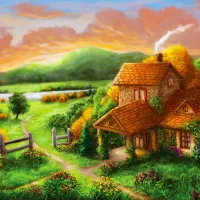 Cottage at Dusk